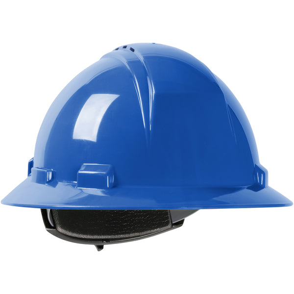 Vented, Full Brim Hard Hat with HDPE Shell - Blue