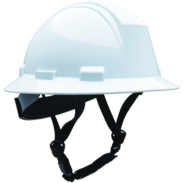 Type II Full Brim Safety Helmet with HDPE Shell - White