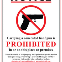 Concealed Carry Sign Nebraska, 14Hx10W, SA