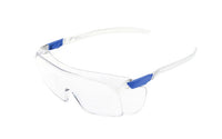 Z-Force 20-500 Series 3-in-1 Safety Glass with Adjustable Temples - Frame: Clear/Blue - Lens: Clear - Lens Coating: Hardcoat/Anti-Scratch

