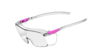 Z-Force 20-500 Series 3-in-1 Safety Glass with Adjustable Temples - Frame: Clear/Pink - Lens: Clear - Lens Coating: Hardcoat/Anti-Scratch
