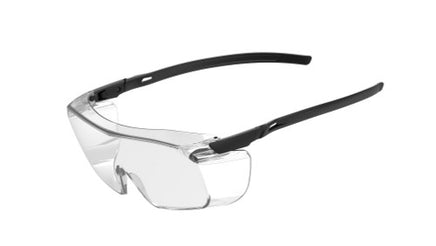 Z-Force 20-500 Series 3-in-1 Safety Glass with Adjustable Temples - Frame: Black - Lens: Clear - Lens Coating: Hardcoat/Anti-Scratch