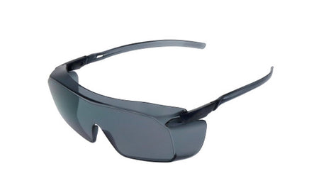 Z-Force 20-500 Series 3-in-1 Safety Glass with Adjustable Temples - Frame: Black - Lens: Smoke - Lens Coating: Hardcoat/Anti-Scratch