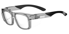 Z-Force 20-505 Series 2-in-1 Safety Glasses with Side Shields - Frame: Black - Lens: Clear - Lens Coating: Hardcoat/Anti-Scratch