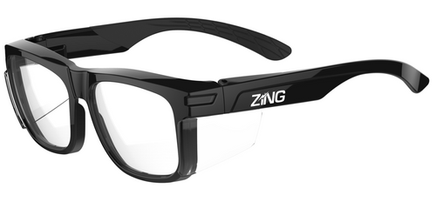 Z-Force 20-505 Series 2-in-1 Safety Glasses with Side Shields - Frame: Black - Lens: Smoke - Lens Coating: Standard Anti-Fog