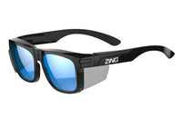 Z-Force 20-505 Series 2-in-1 Safety Glasses with Side Shields - Frame: Black - Lens: Smoke - Lens Coating: Hardcoat/Anti-Scratch
