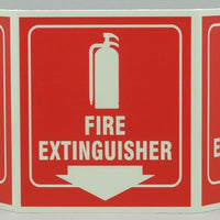 Safety Sign "Fire Extinguisher" Standard TriView - Glow