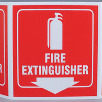 Safety Sign "Fire Extinguisher" Standard TriView