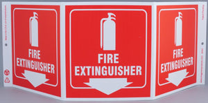 Safety Sign "Fire Extinguisher" Standard TriView
