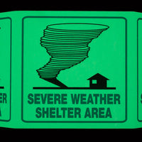 Safety Sign "Severe Weather" Standard TriView - Glow