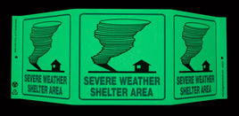 Safety Sign "Severe Weather" Standard TriView - Glow