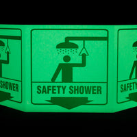 Safety Sign "Safety Shower" Standard TriView - Glow
