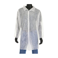 PROTECTIVE CLOTHING SBPWHTE LAB COAT  NO POCKET