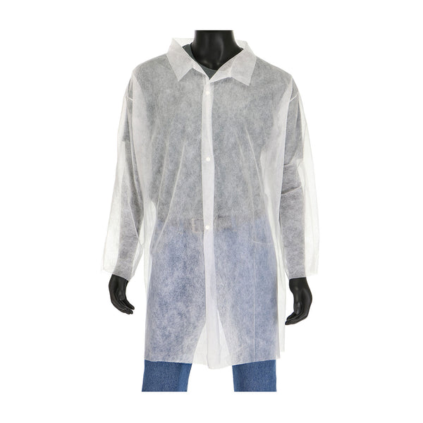 PROTECTIVE CLOTHING SBPWHTE LAB COAT  NO POCKET