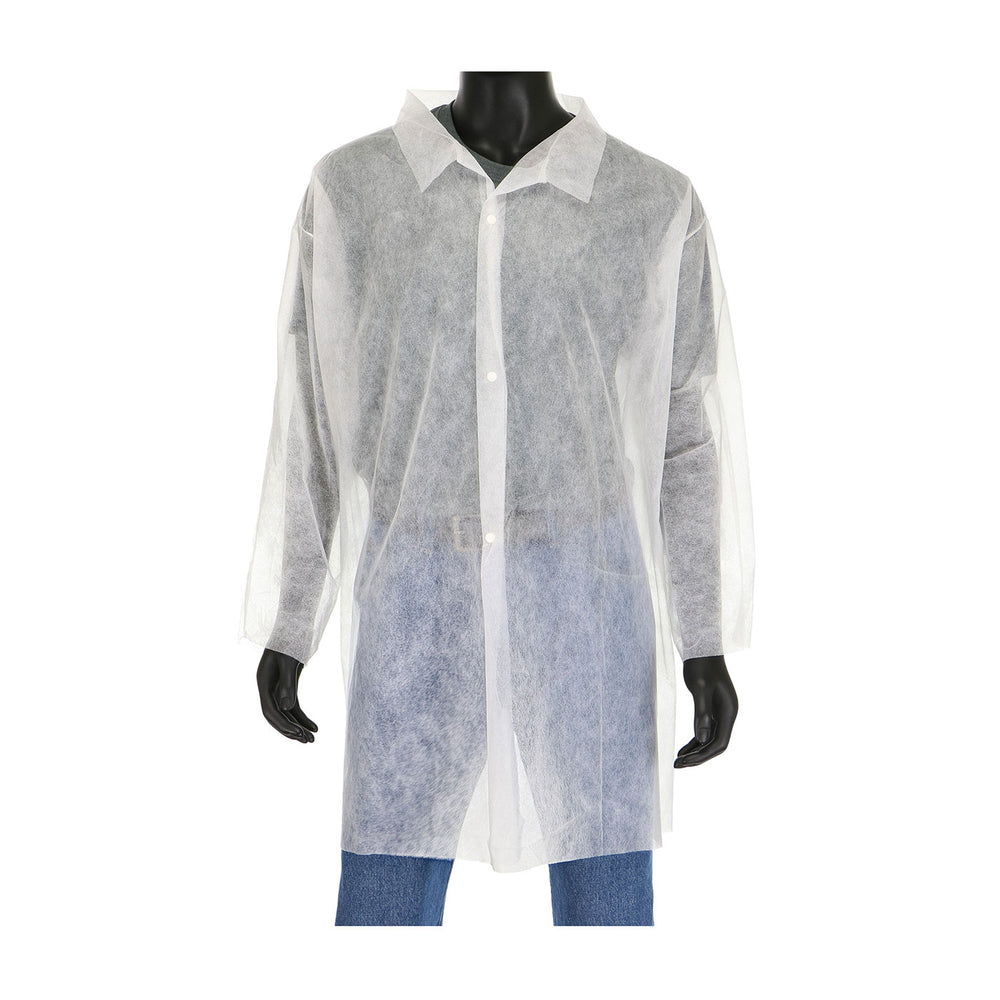 PROTECTIVE CLOTHING SBPWHTE LAB COAT  NO POCKET