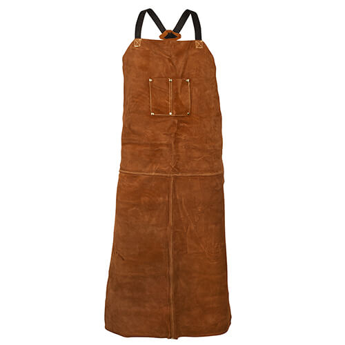 24X42 DK BRWN LTH BIB APRON