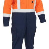 AR/FR Ripstop Coverall Navy & Orange - 6-Xlarge | 385MFRHC-ON/6X