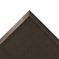 Rubber Brush Scraper Exterior Entrance Mat, 345, 1/2 in x 16 in W x 24 in L, Natural Rubber, Black