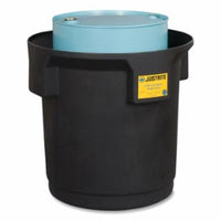 EcoPolyBlend Single Drum Collection Center, 55 gal, Recycled Polyethylene, Black