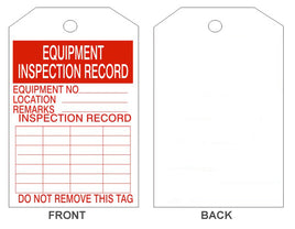 Equipment Inspection Record Equipment No ___ Location ___ Remarks ___ Inspection Record Do
