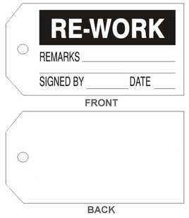 Re-Work Wht/Blk Header  Remarks ___ Signed By___ Date ___