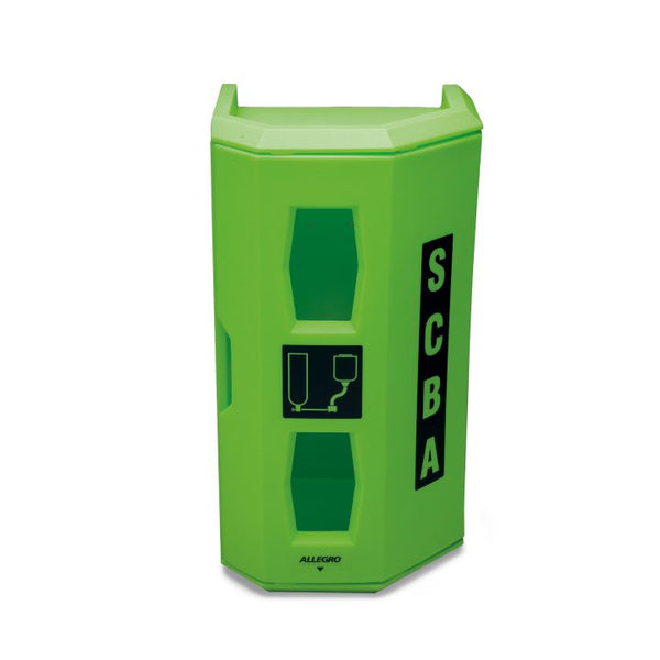 Allegro 4150 Hi-Viz Heavy Duty Single SCBA Wall Case, Green