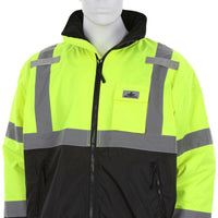 BOMBER JACKET 2 TONE W/SILVER STRIPES