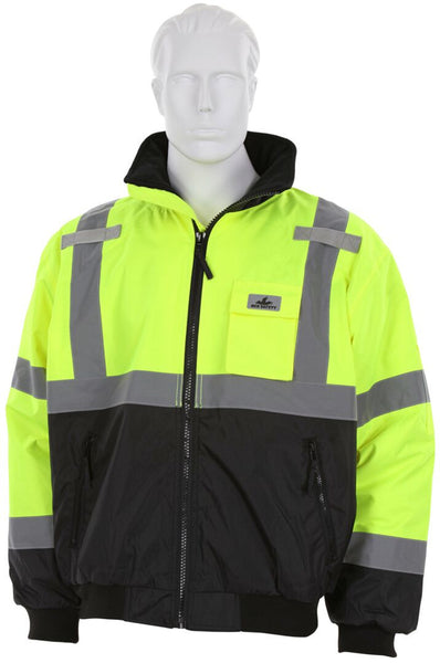 BOMBER JACKET 2 TONE W/SILVER STRIPES
