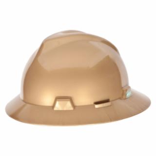 
V-Gard Protective Hat Fas-Trac III Full Brim Hat Slotted Gold