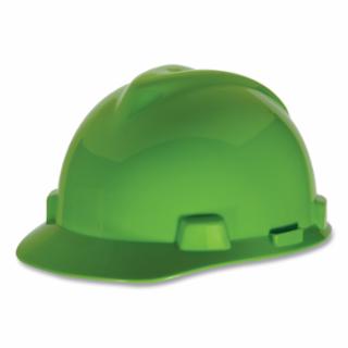 V-Gard Slotted Hard Hat Cap Staz-On Suspension Bright Lime Green
