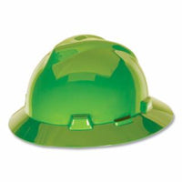 V-Gard® Protective Hat Fas-Trac® III Full Brim Hat Slotted Bright Lime Green