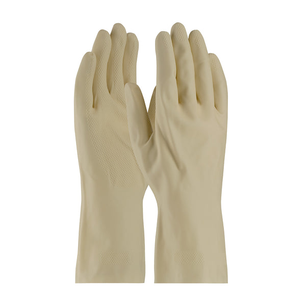 Unsupported Latex Canner, Unlined with Raised Diamond Grip - 18 Mil - Large