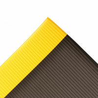 Razorback Dyna-Shield Anti-Fatigue Mat, 406, 1/2 in x 3 ft W x 12 ft L, PVC Foam, Black/Yellow