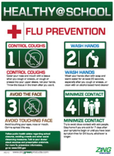 Healthy@School Flu Prevention Poster 22'x16'