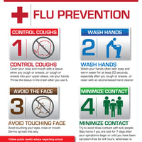 Health Alert Flu Prevention Poster 22'x16'
