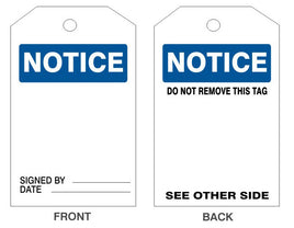 Notice Tag