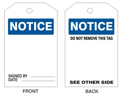 Notice Tag