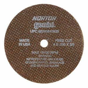 E2279811 4"X.035"X3/8" GEMINI CUTOFF WHEEL FREE