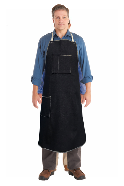 CPP Shop Aprons, 36 in x 28 in, Denim, Blue