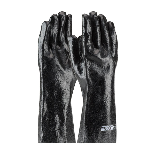 Premium PVC Dipped Glove with Interlock Liner and Semi-Rough Finish - 14