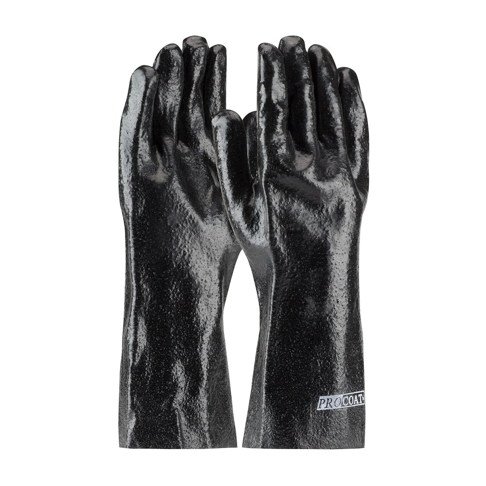 Premium PVC Dipped Glove with Interlock Liner and Semi-Rough Finish - 14