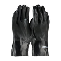 Premium PVC Dipped Glove with Interlock Liner and Rough Sandy Finish - 10" Length