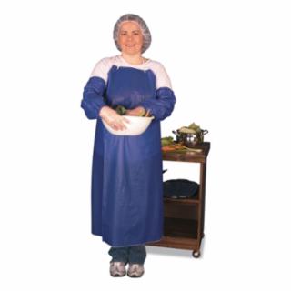 6 MIL BLUE VINYL APRON SEWN EDGE 35