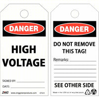 Tag - High Voltage, 10/Pack