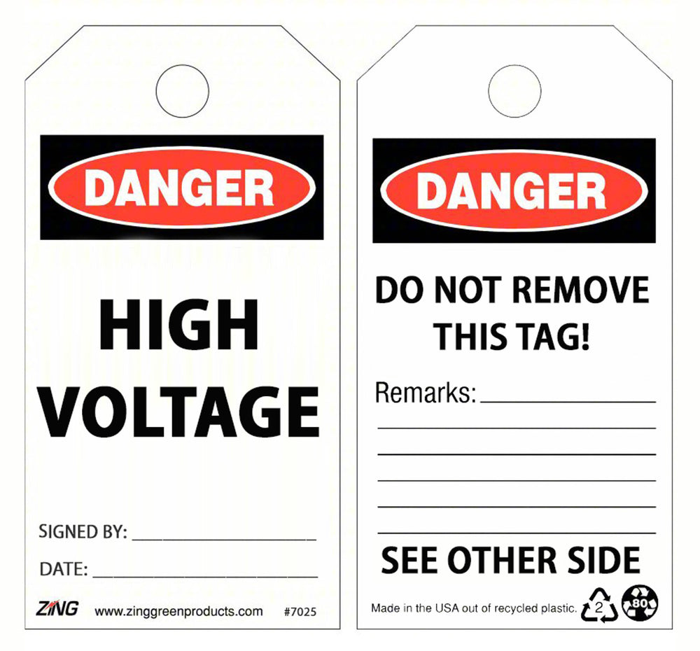 Tag - High Voltage, 10/Pack