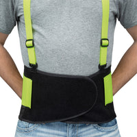 Economy Hi-Viz Back Supports, Medium, Lime Green