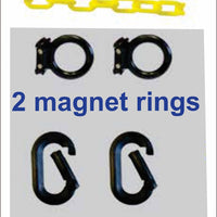 Loading Dock Kit - Includes 2 Magnetic Rings - 2 Carabiners and HD Yellow Chain