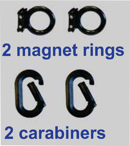 Loading Dock Kit - Includes 2 Magnetic Rings and 2 Carabiners