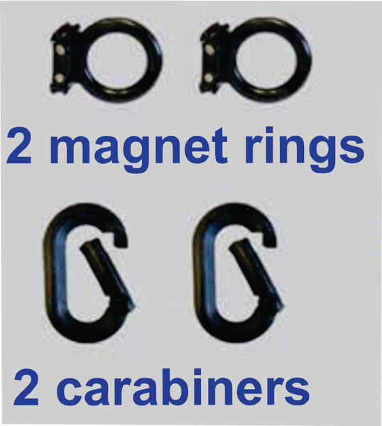 Loading Dock Kit - Includes 2 Magnetic Rings and 2 Carabiners