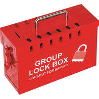 Group Lockout Box 13-Hole Steel Red | 7299R-UN